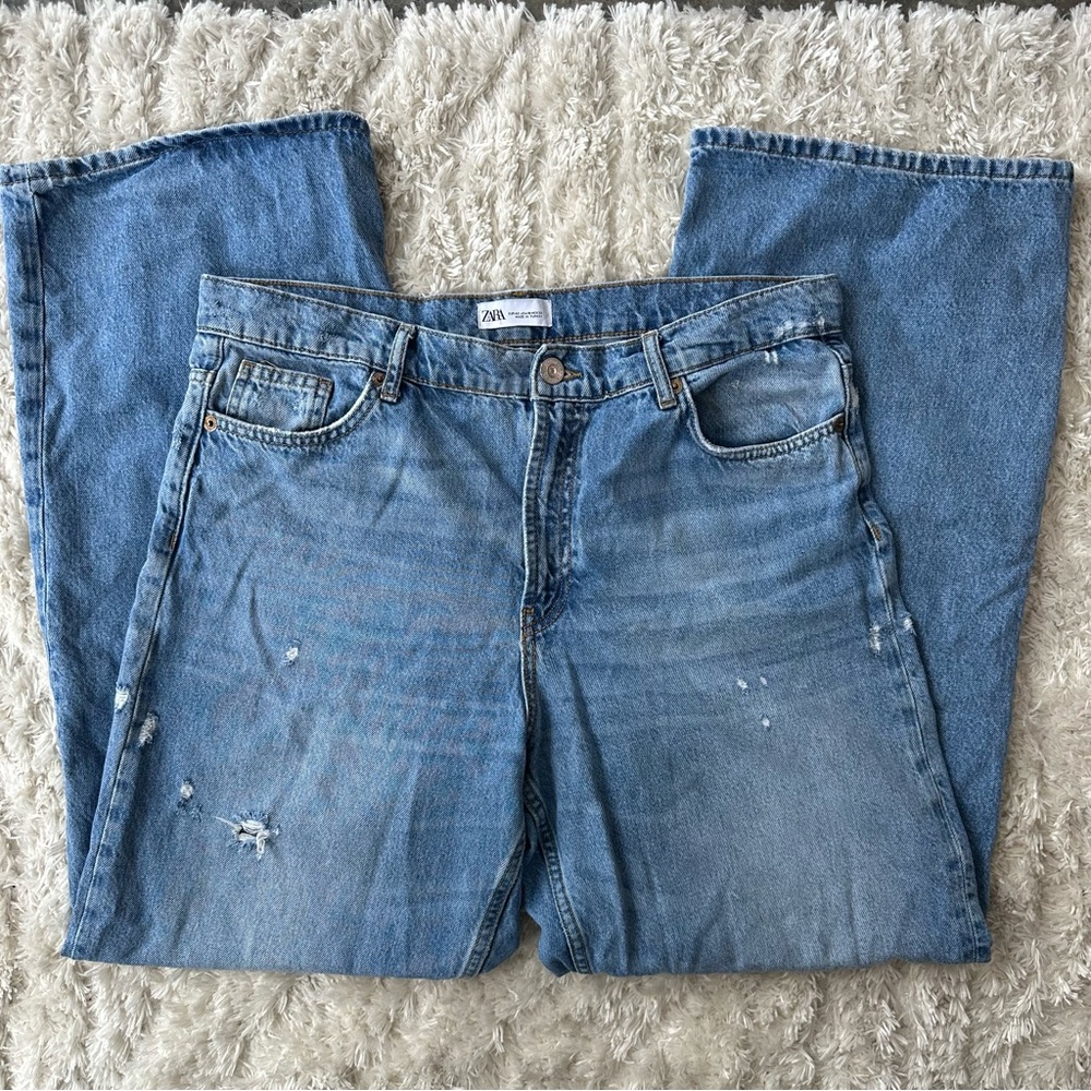 Zara Blue Relaxed Jeans Classic Denim Style